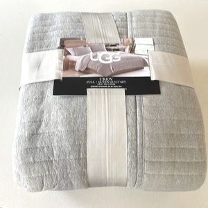 New UGG Full/Queen Quilt Set 1 Quit + 2 Shams Gray